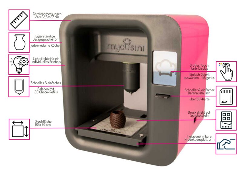 mycusini® 2.0 3D Schokoladendrucker Starter